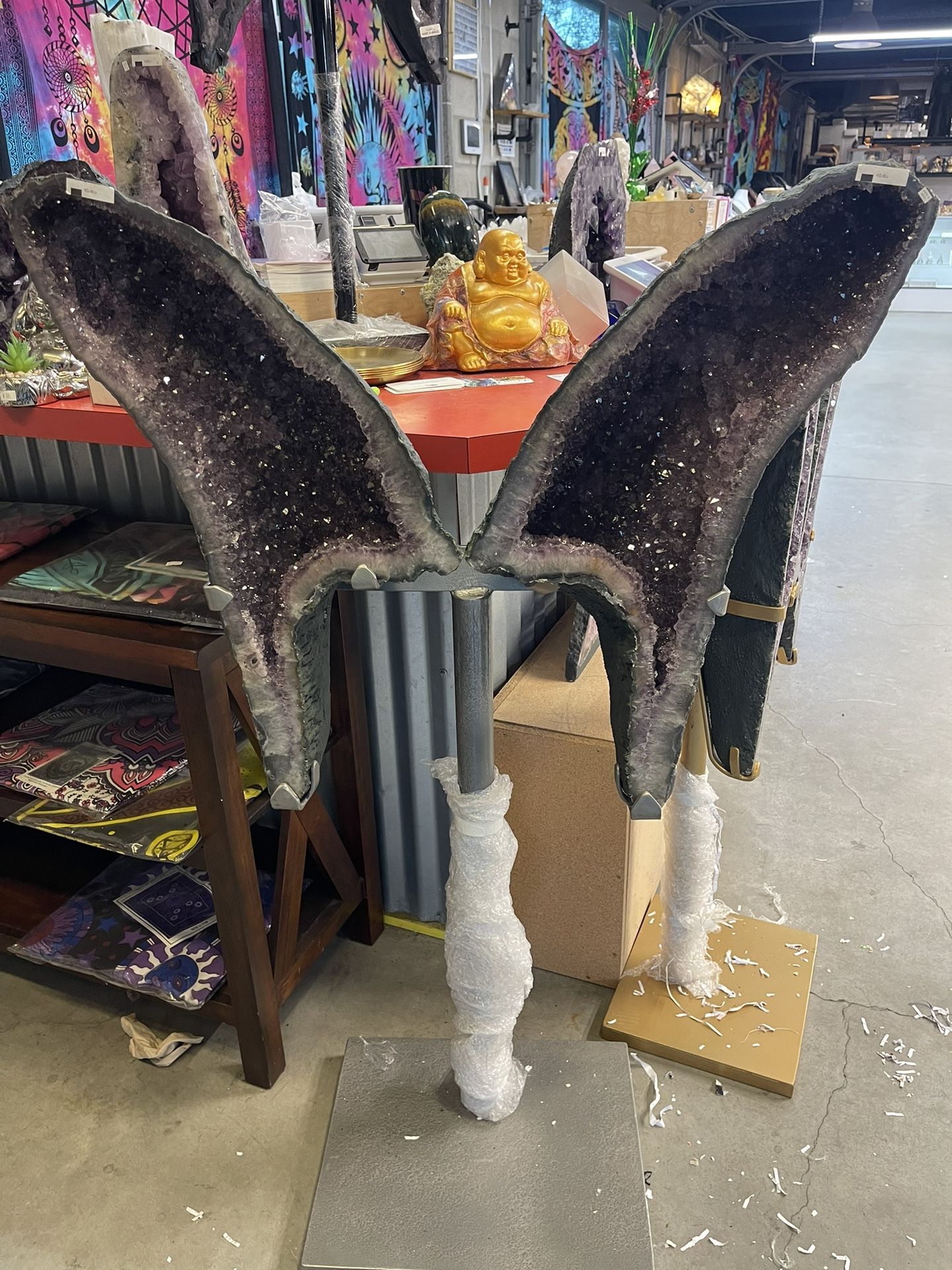 Amethyst Butterfly Wings 4ft Tall 89 Lbs