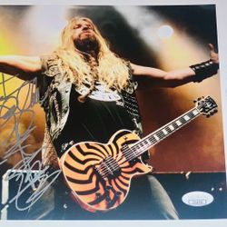 ZAKK WYLDE SIGNED AUTOGRAPHED 8X10 PHOTO BLACK LABEL SOCIETY OZZY JSA COA RARE!