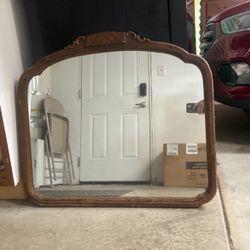 Heavy Real Wood Mirror