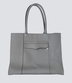 Rebecca Minkoff Leather Tote Bag Taupe Gray
