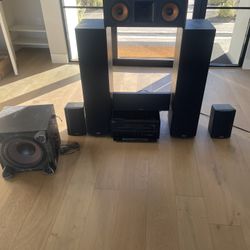 klipsch seakers  amp home surround sound 