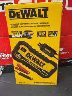 DEWALT AUTOMOTIVE JUMP STARTER WITH USB POWER BANK NEW (( read below ))
