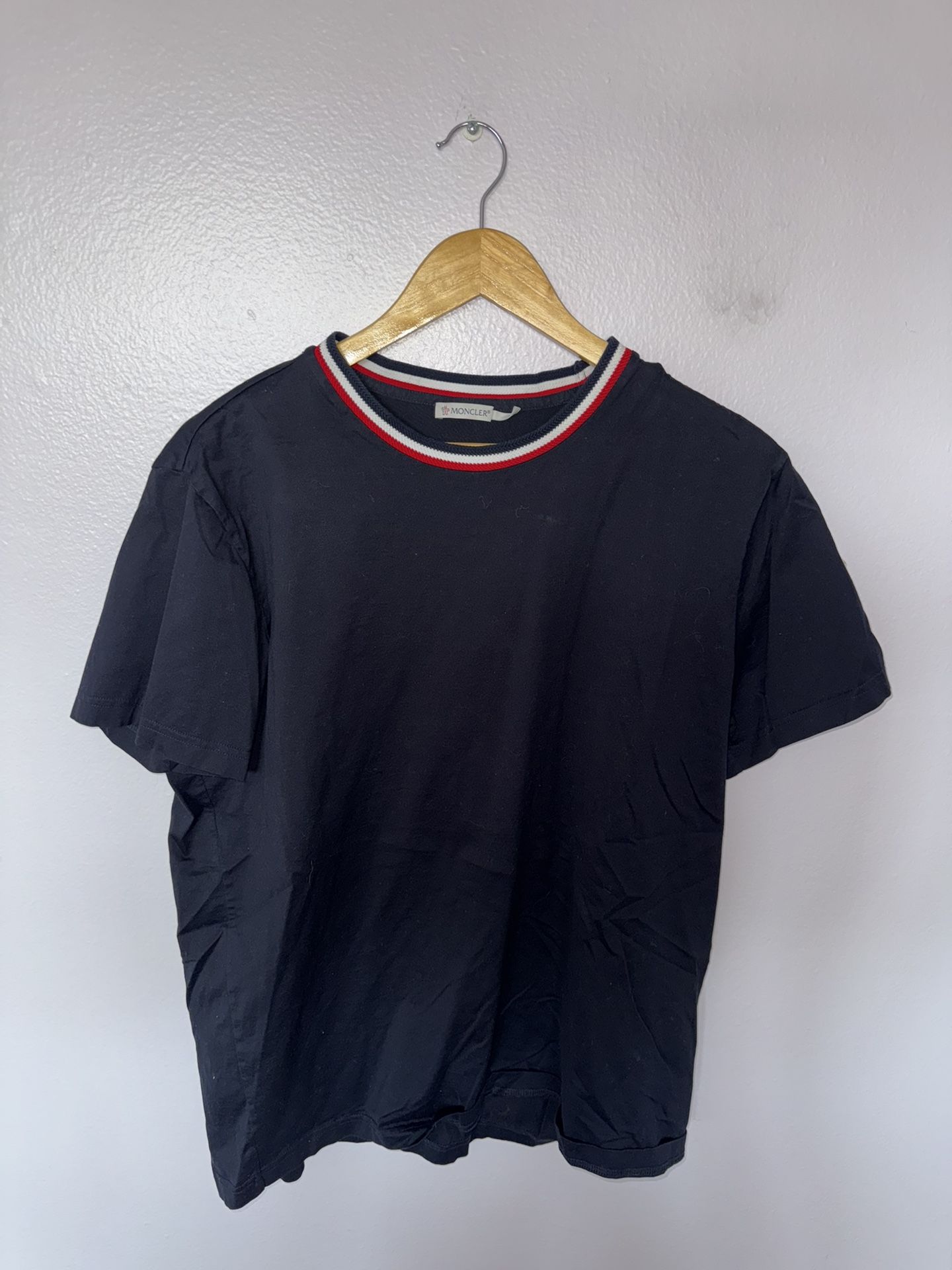 Moncler Tri-Color Navy T-Shirt (Size XL)