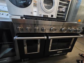 48" KITCHENAID GAS BLACK RANGE