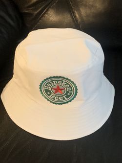 New Heineken Player Bucket Hat White One Size Adult Sun Cap 