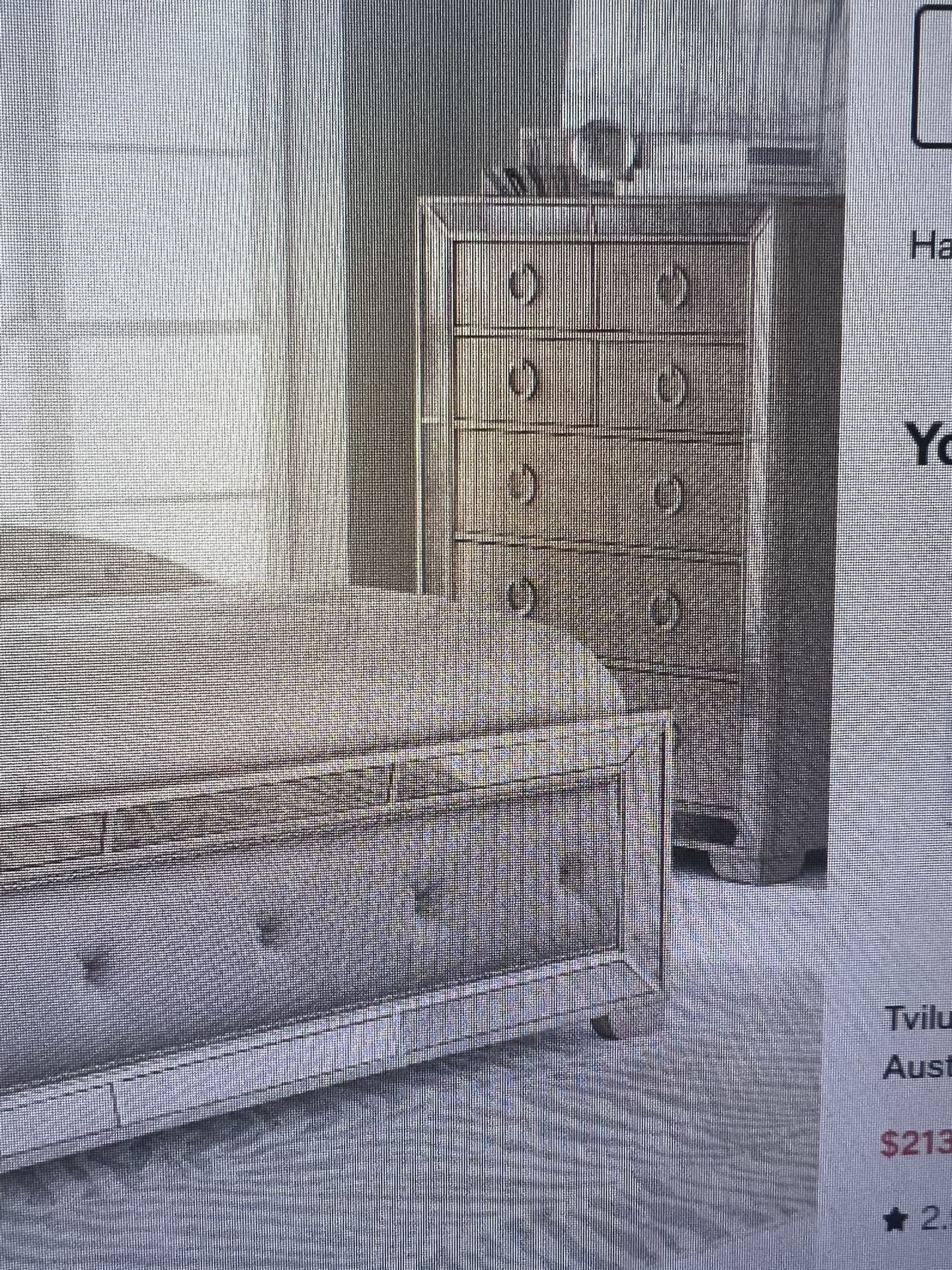 Cal King Bedroom Set With 2 Nightstands Bed And Dresser With Drawers