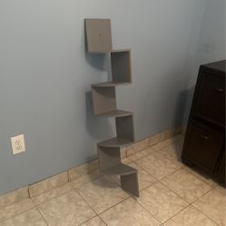 Gray Corner Wall Shelf 