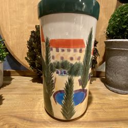 Certified International Linda Montgomery Provence Ceramic Vase/Planter/Utensil Holder