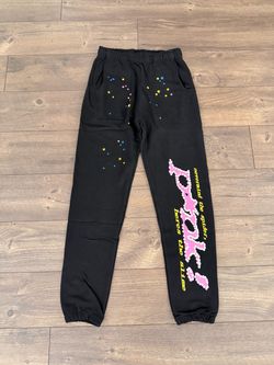 Sp5der Black Sweatpants Star Print Medium