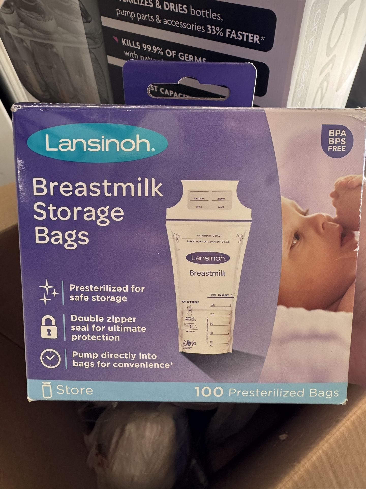Breast Milk Storage Bags 100ct New