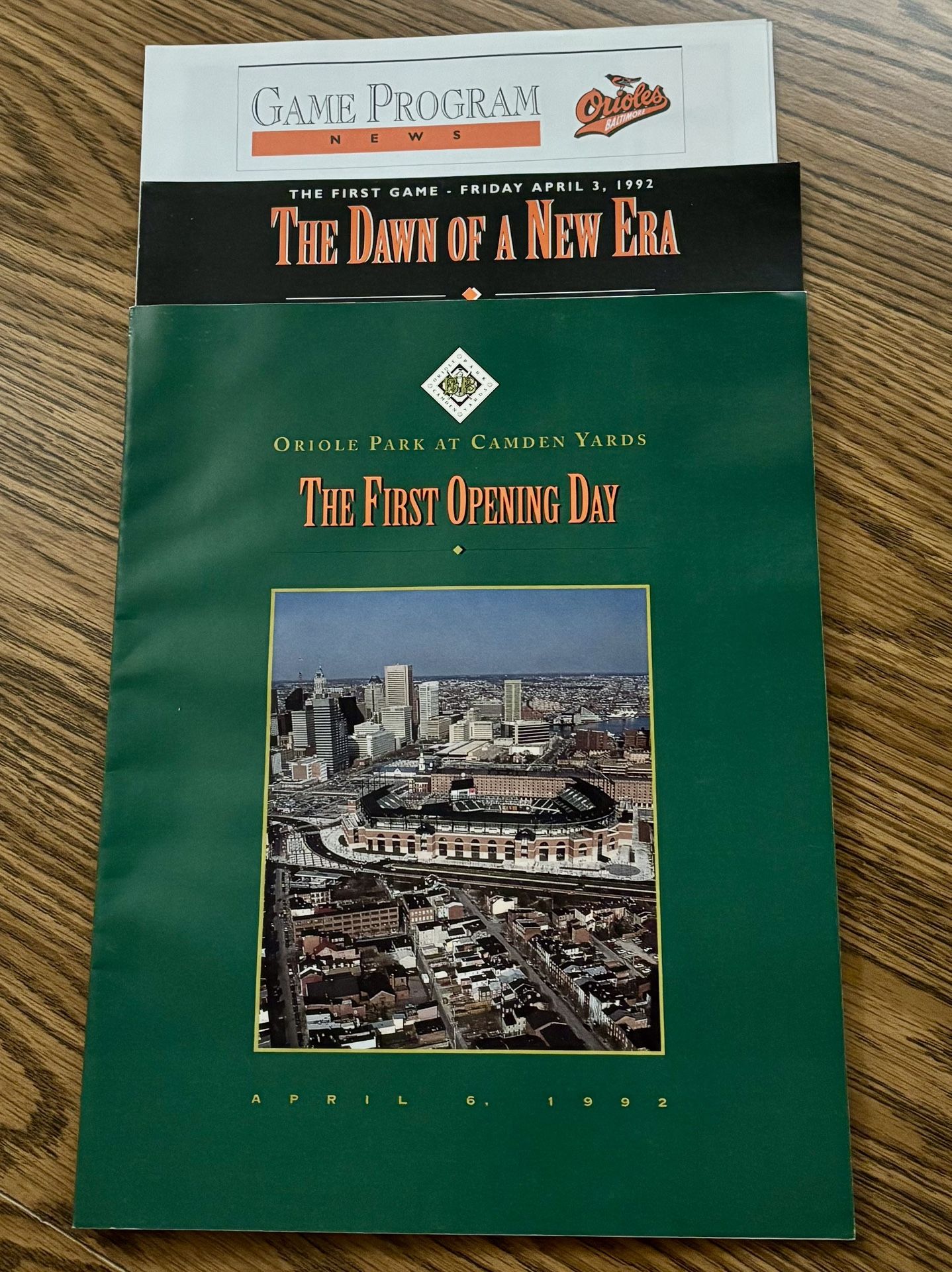 Oriole Park at Camden Yards The First Opening Day Program Vintage