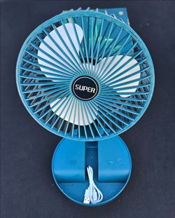 Portable handheld fan with usb charger 3 speeds