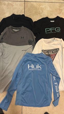 Lot of 6 medium Performance Long Sleeve Shirts