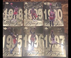 1998 Upper Deck Gatorade Gold Foil 12 card set Michael Jordan complete set