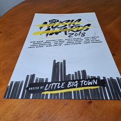 CMT Music Awards from 2018 limited show poster. 17 In By 11 In. 