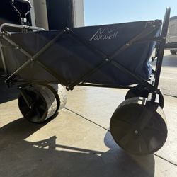 Wagon Outdoors Collapsible Portable Wagon on Wide Wheels