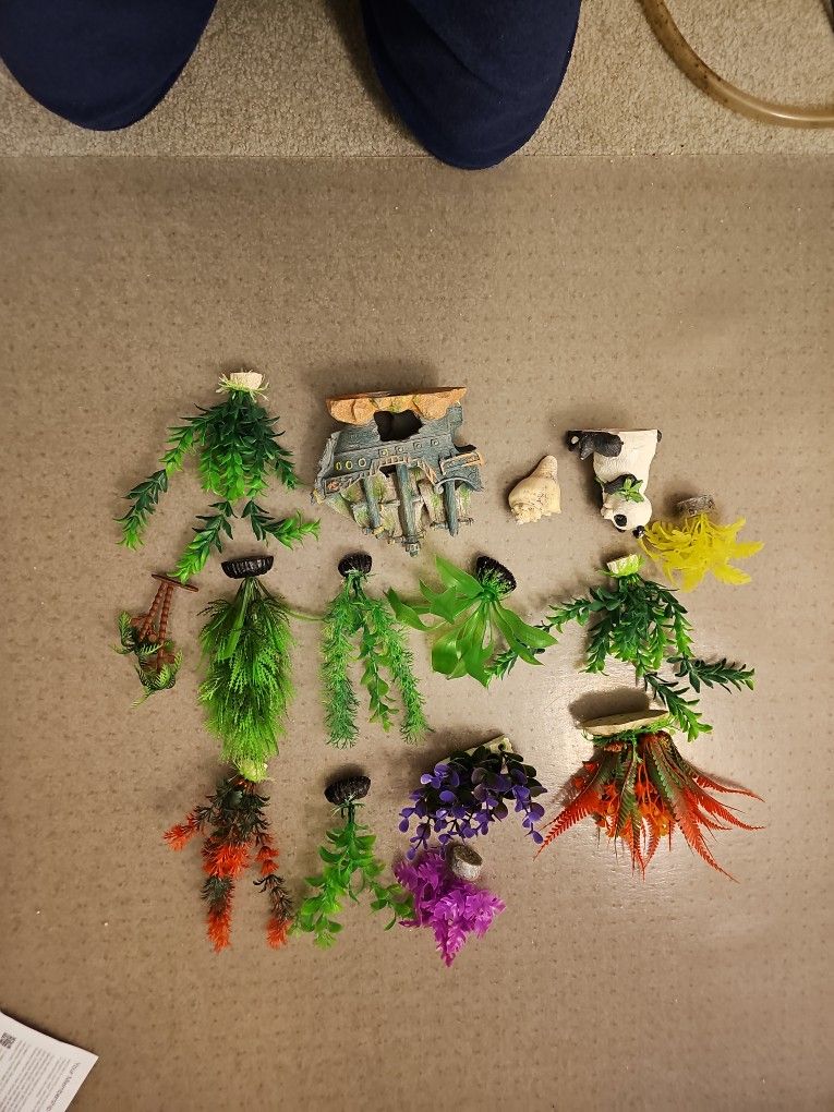 Aquarium Dercorations, Plants, Ship, Shelll