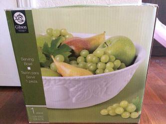 Brand New in Box 13” white serving bowl