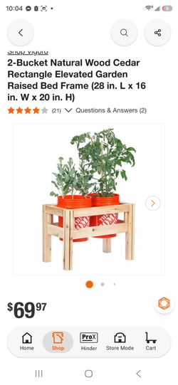 Vigoro Cedar Wood Elevated Garden Raised Bed Frame