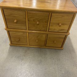Solid Wood Apothecary Cabinet with 6 Drawers 21X15x12”