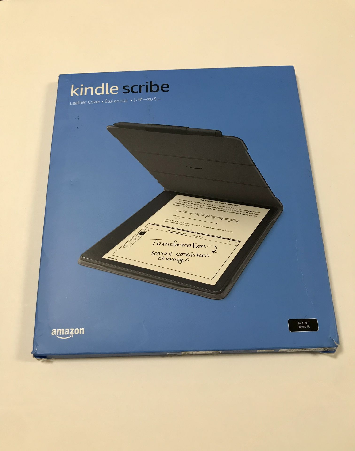 Kindle Scribe  Leather Cover - Black