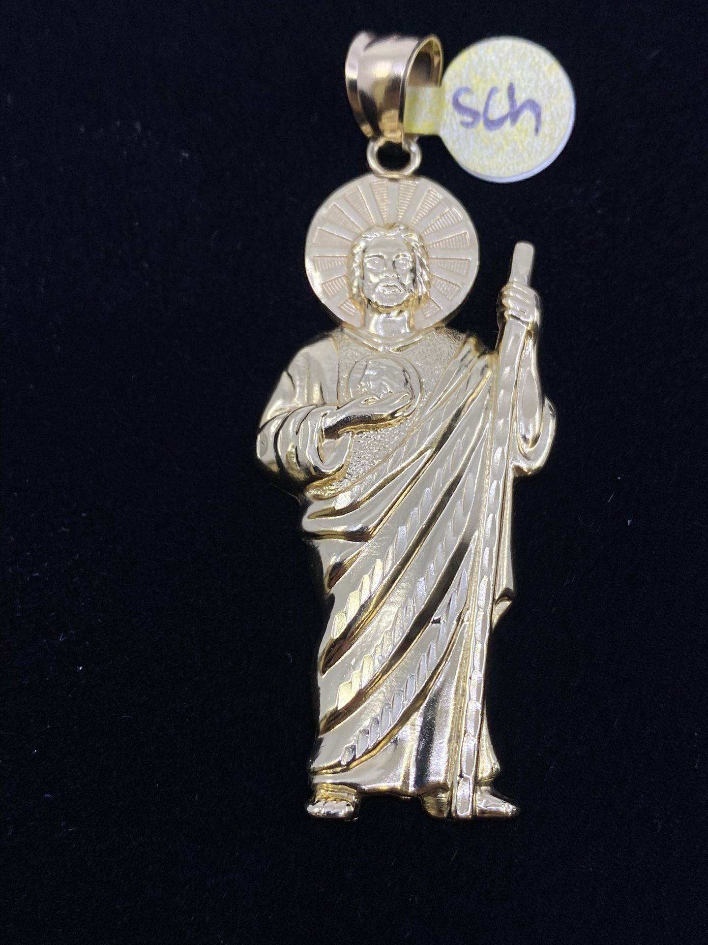 $1325 Yellow Gold San Judas Saint Jude Charm