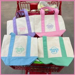 Trader Joe’s Mini Pastel Canvas Tote Bags