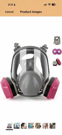 Full-Face Dust Mask with Filters