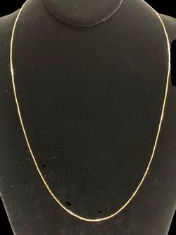 22" Thin gold box link chain #31193