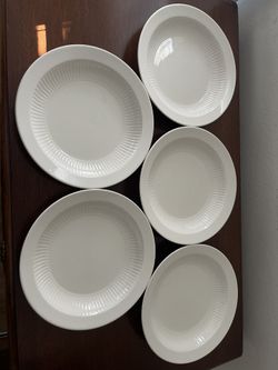 English Ironstone Plates 5 Antique 