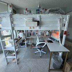 Bed, Desk, Chair And Dresser 