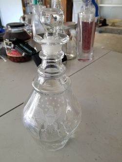 old grand dad empty decanter