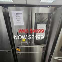 23 Cu. Ft. Smart French Door Refrigerator Instaview, Door IN Door & Craft Ice , Printproof 