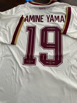 Lamine Yamal white Spain jersey #19