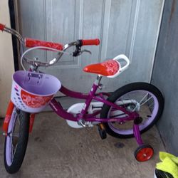 16" Inche Tires Girls Bike With Training Wheels..See All the Pictures . Read Description 