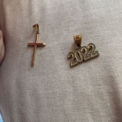 Gold Pendant, And Bracelet