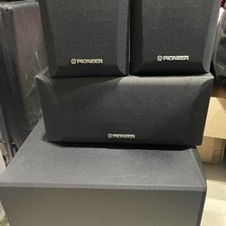 3 Spearker Surround Sound with subwoofer, receiver, and Much More