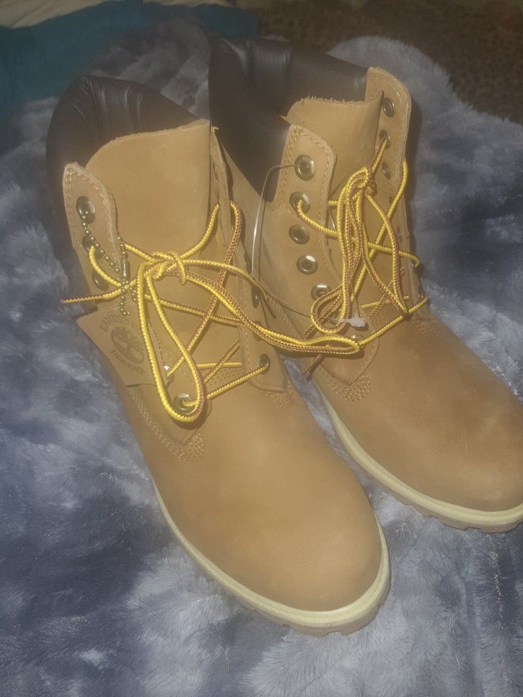 6 Dark Wheat Nubuck Timberland Boots. New No Box. Us Men Size 9