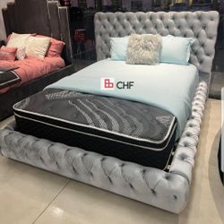 Grey/Black/Dove grey Queen or king bed frame (Matters sell seperately(