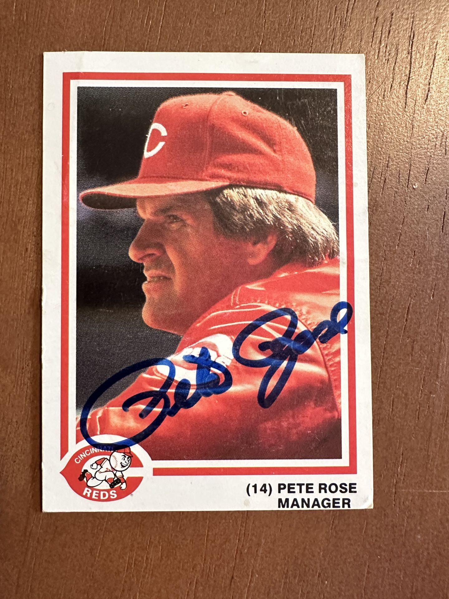 1986 Pete Rose Signed Manager Card | Cincinnati Reds