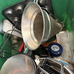 Container Full Of Misc  Kitchen Items