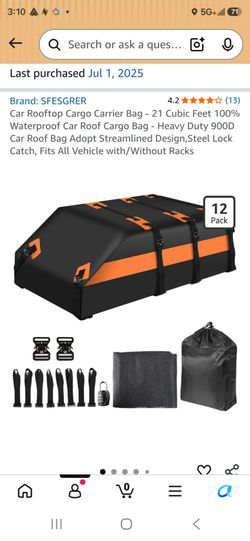 Rooftop Cargo carrier