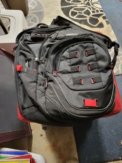 Backpack multiple pockets.