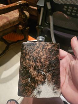Cowhide flask