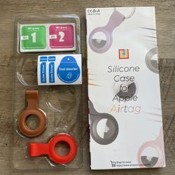 2 Silicone case key rings for Apple AirTag -NEW 