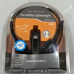 NEW Plantronics Audio 628 Stereo USB Headset Lightweight Headband Voice/Gaming 