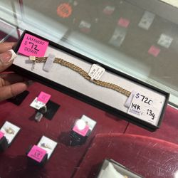 14k Gold Rope Bracelet