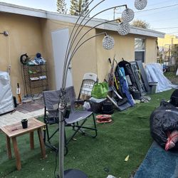 Lámpara De Piso De Cristal De 5 Focos 