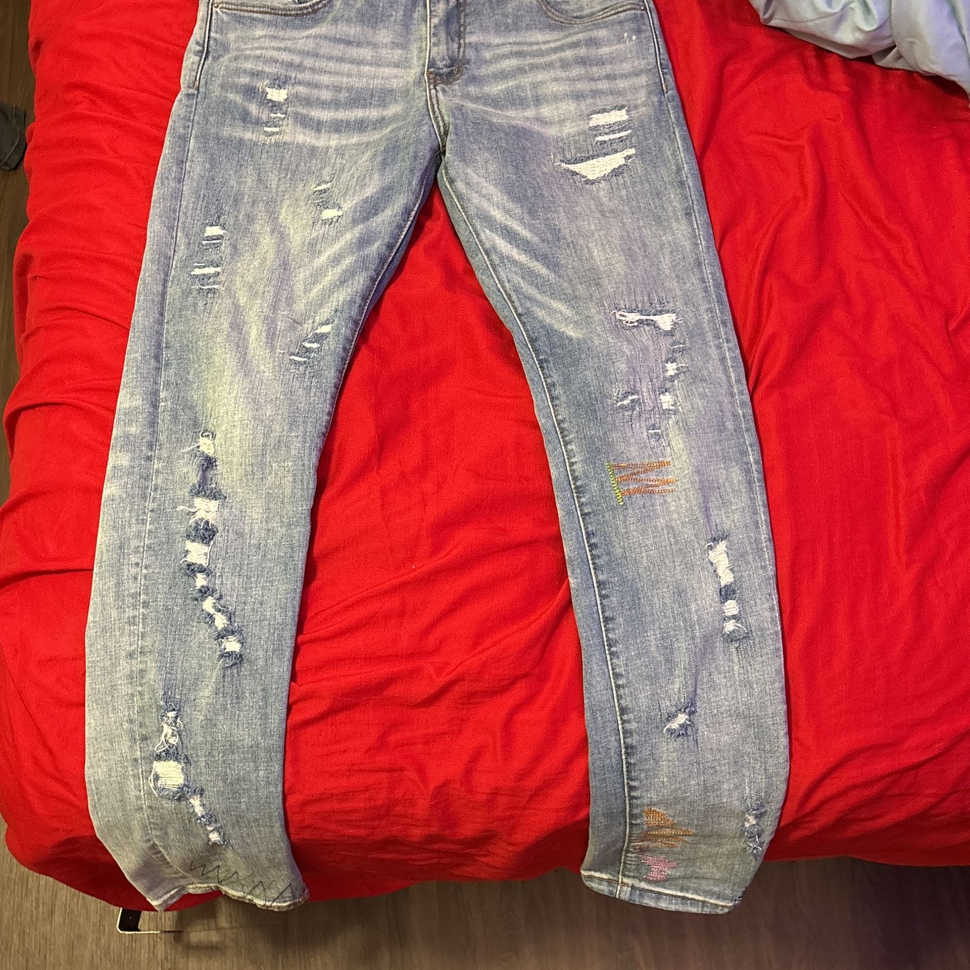 Blue Jeans With Designing