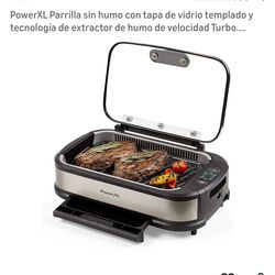 Power, parrila sin umo tapa de vidrio